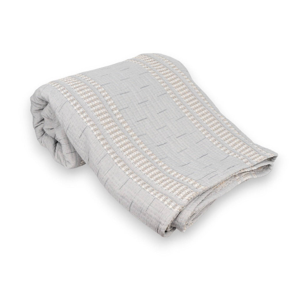 Folded TerraCotton Blanket in gray color